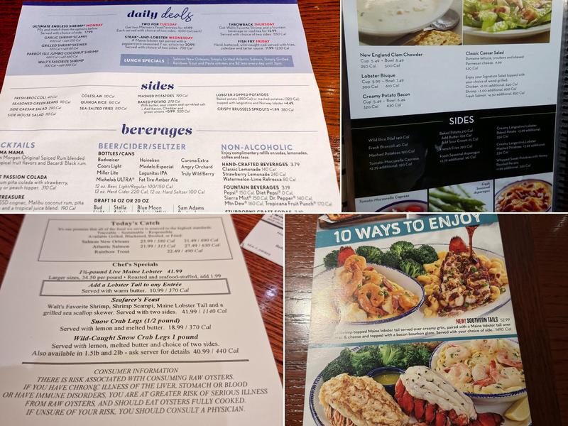 Red Lobster Menu