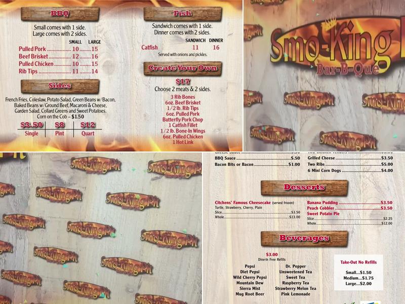 Smo-King Pit Menu