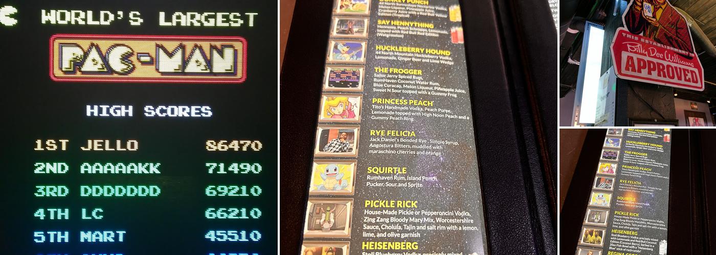 The 1UP Arcade Bar - LoDo Menu