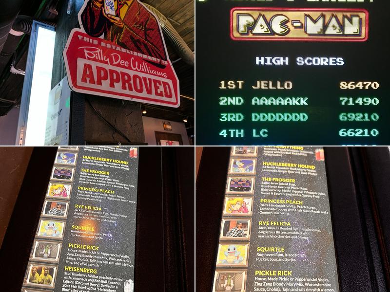 The 1UP Arcade Bar - LoDo Menu