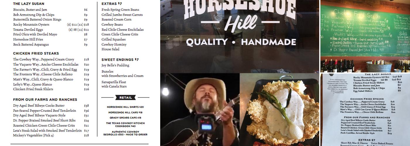 Horseshoe Hill Menu
