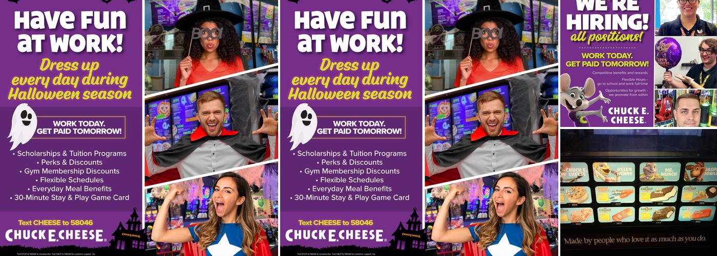 Chuck E. Cheese Menu
