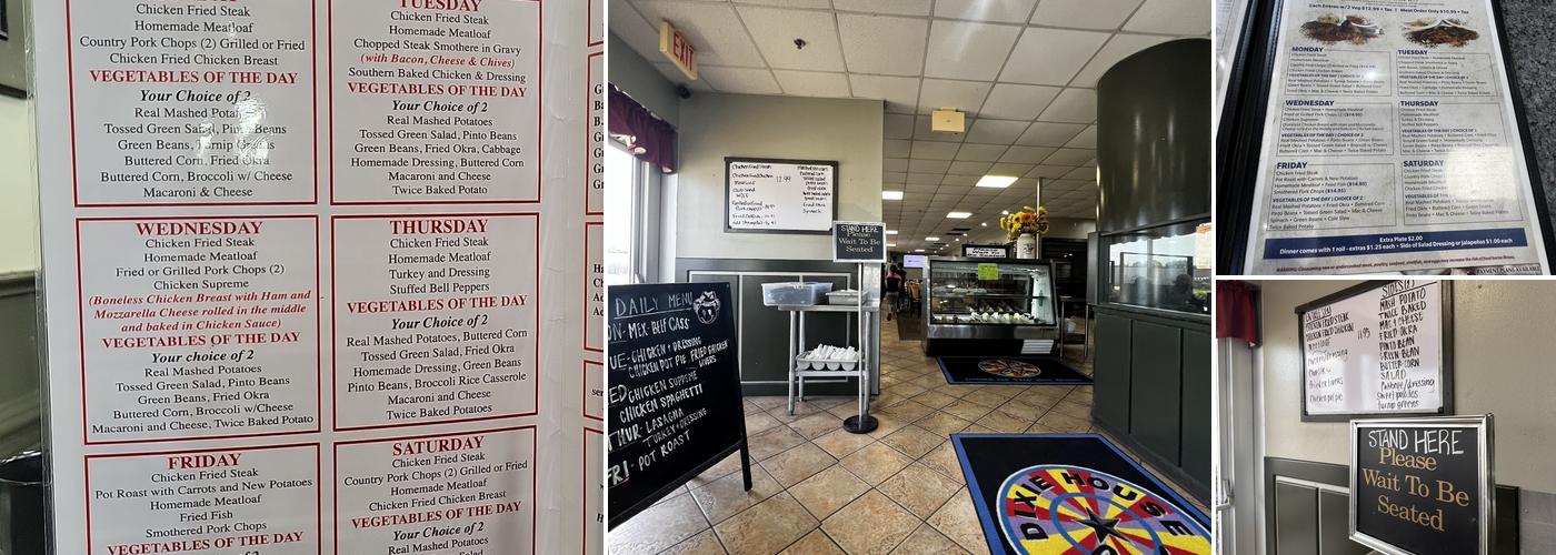 Dixie House Cafe Menu