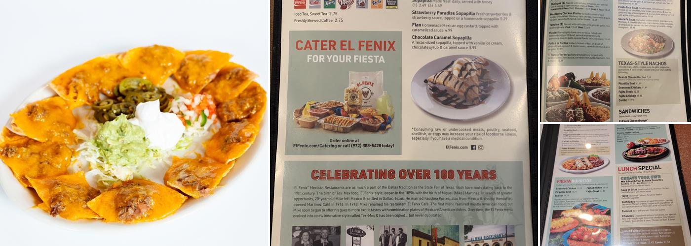 El Fenix Menu