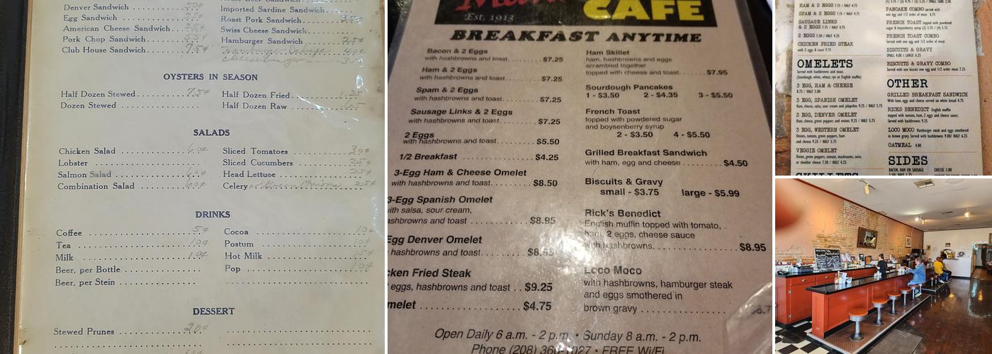 Manhattan Cafe Menu