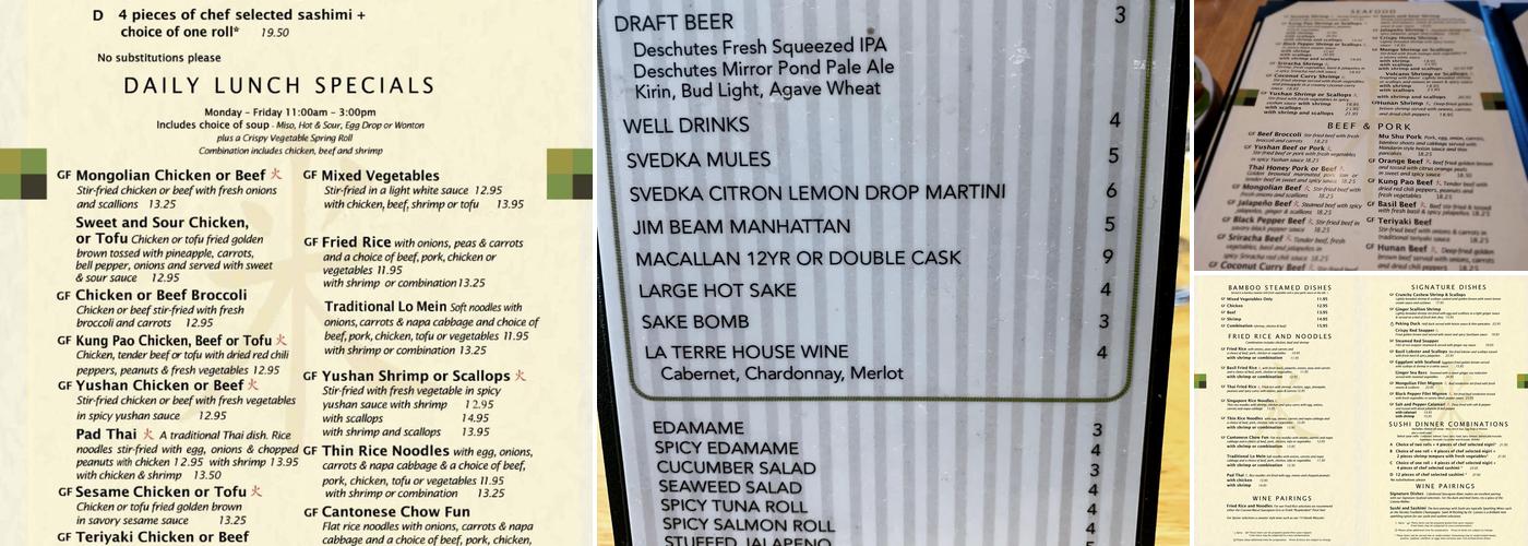 RICE Bistro & Sushi Menu