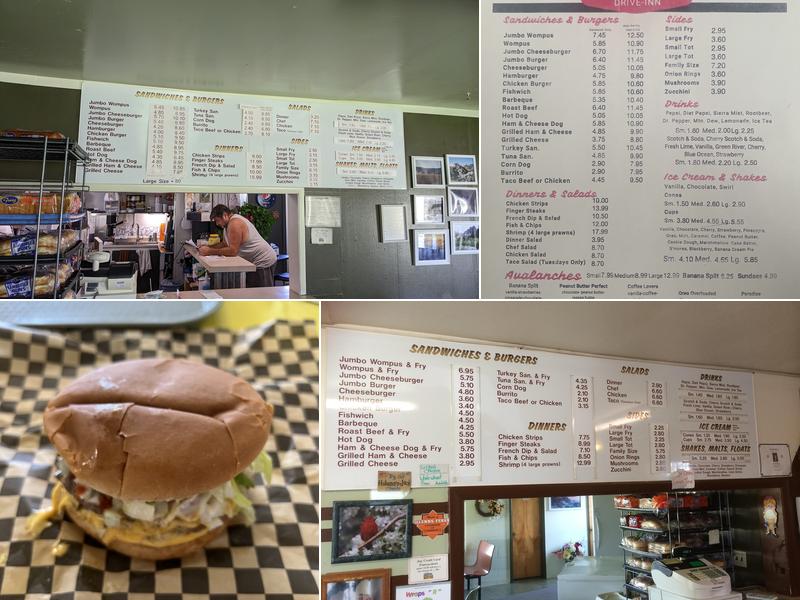 The Stop Drive-In Menu