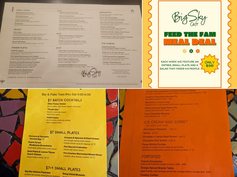 Big Sky Cafe Menu