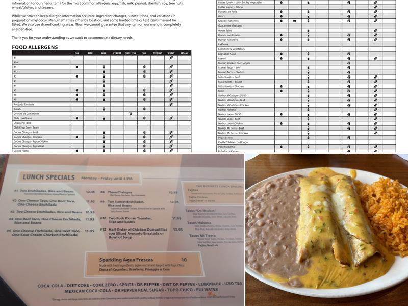 Mi Cocina Menu