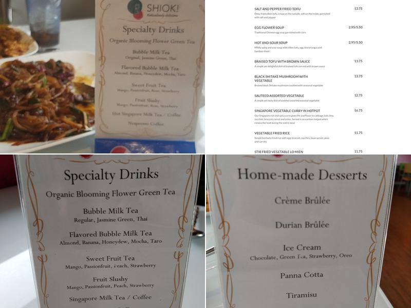 Shiok! Ridiculously Delicious Menu