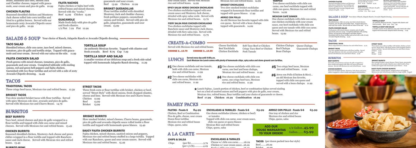 Mexican Inn Cafe Menu