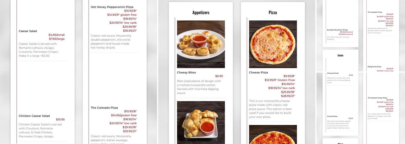 Empire State Pizza Menu
