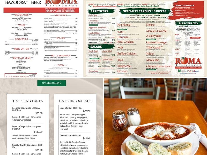 Roma West Menu