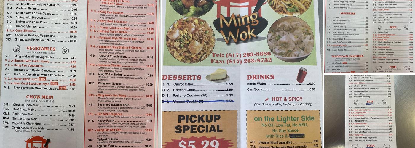 Ming Wok Menu