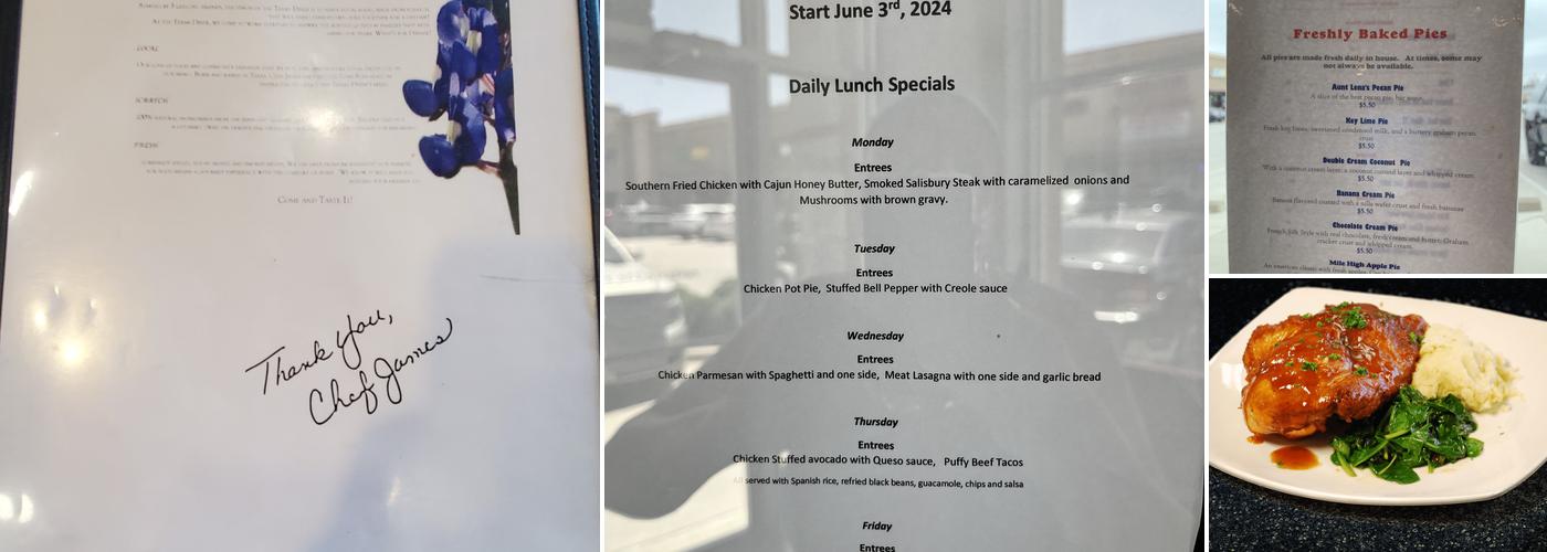 Texan Diner Menu