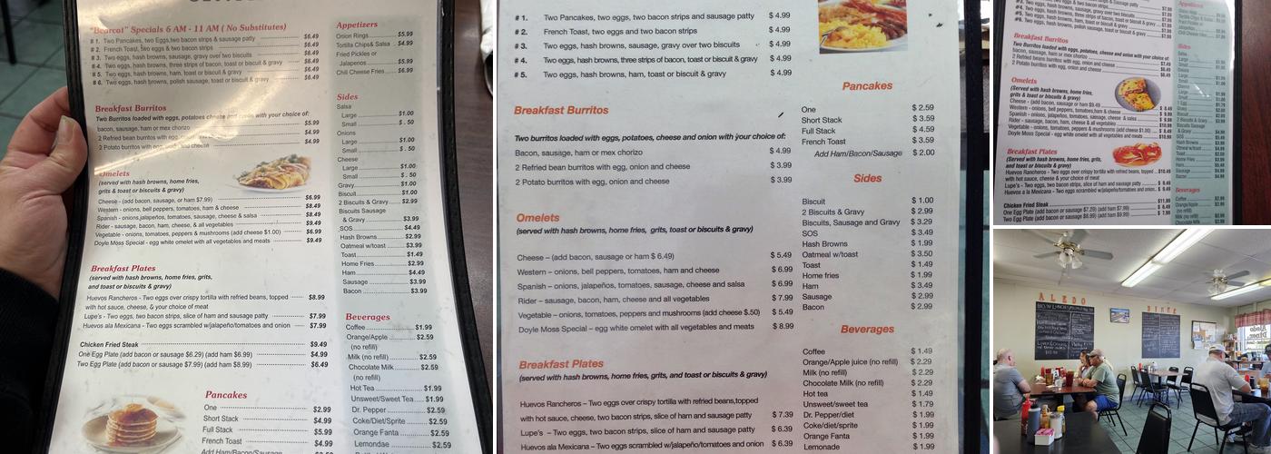 Aledo Diner Menu