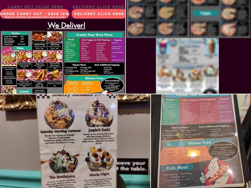 Totally 80's Pizza & Museum Menu