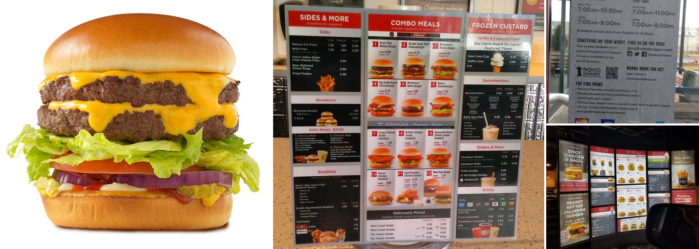 Good Times Burgers & Frozen Custard Menu