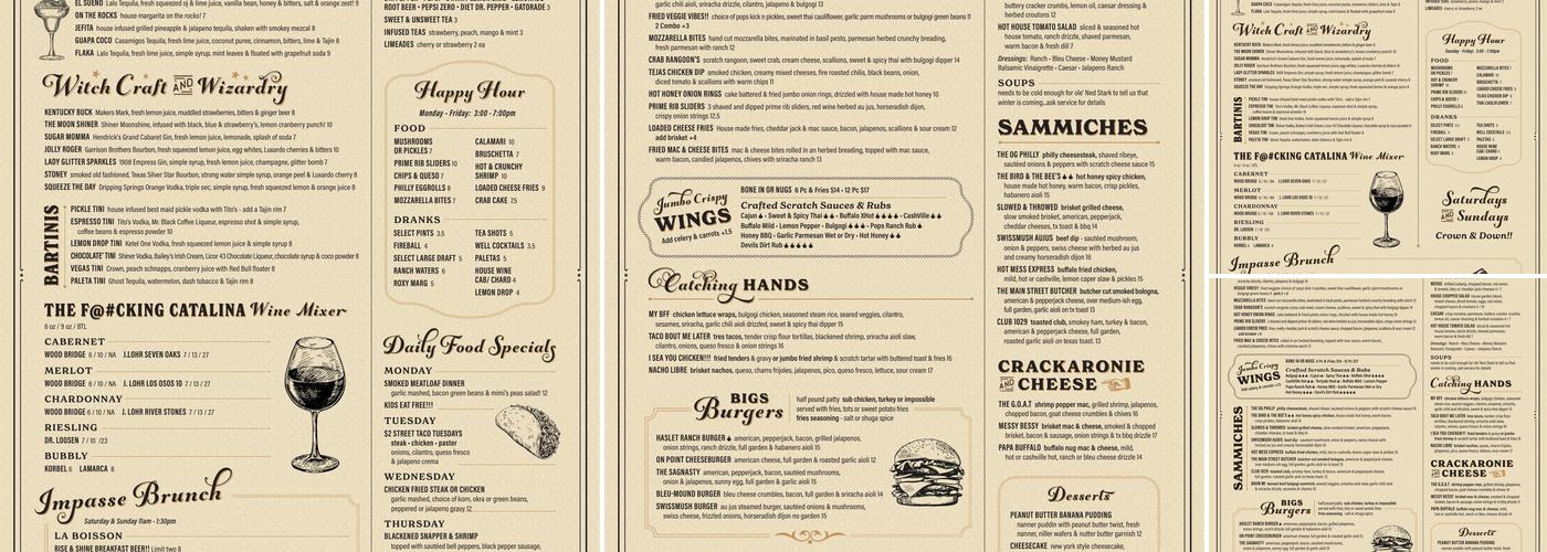 Eagle's Point Bar & Grill Menu