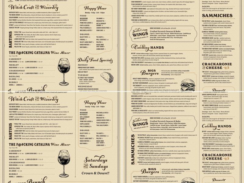 Eagle's Point Bar & Grill Menu