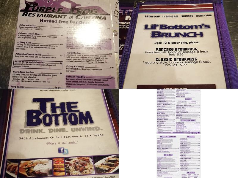 The Purple Frog Restaurant & Cantina Menu