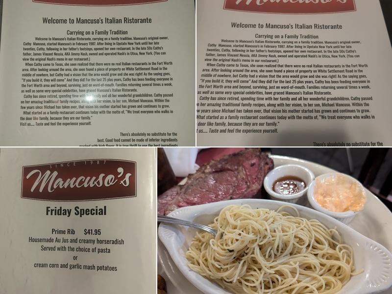 Mancuso's Italian Ristorante Menu