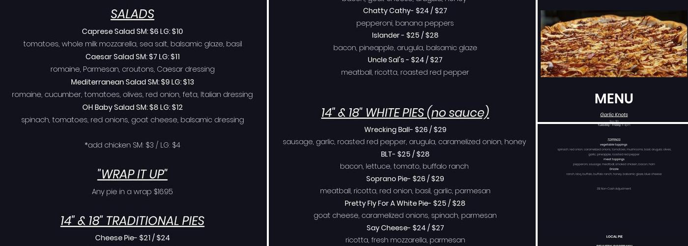 LOCAL PIE Menu