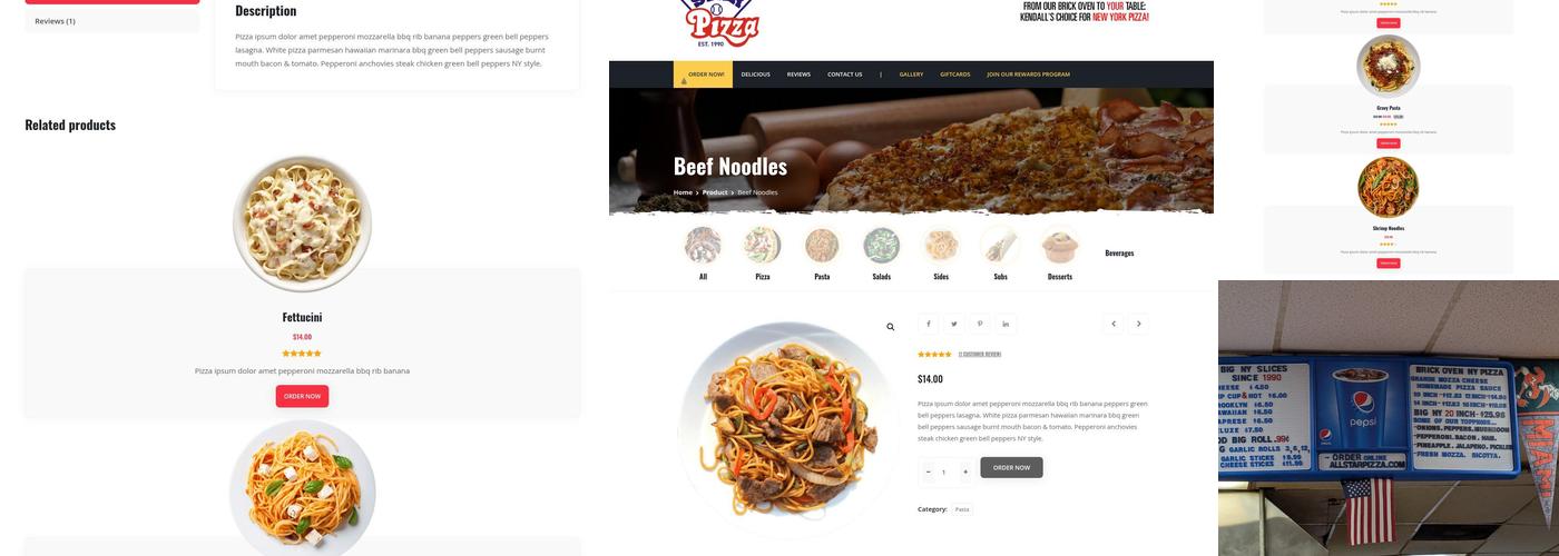 All Star Pizza & Pasta Menu