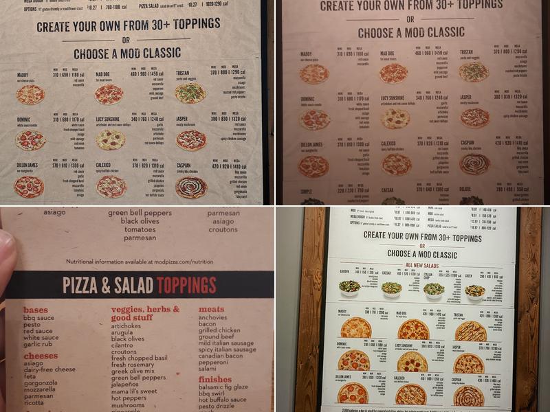 MOD Pizza Menu