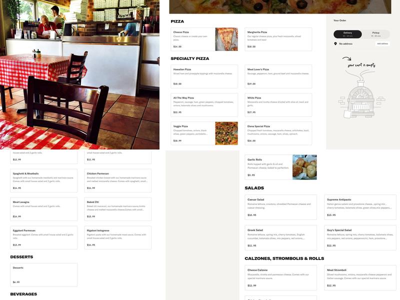 Gaetano's Pizza & Pasta Menu