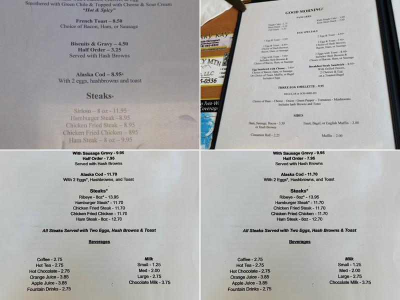 Barnstormer Restaurant Menu