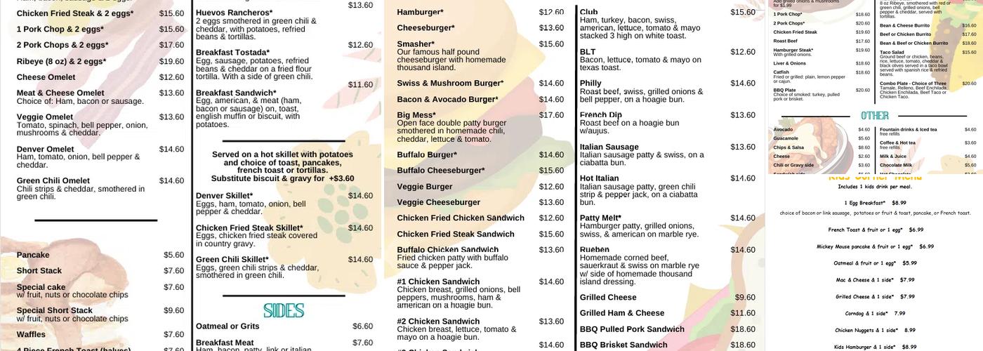 Two Sisters Menu