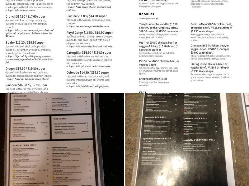 MoMo Sushi. Wok. Grill Menu