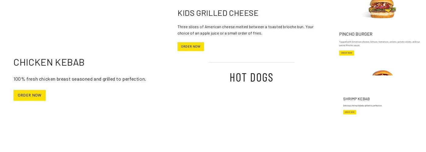 PINCHO Menu