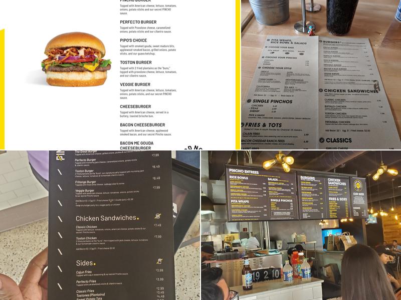 PINCHO Burgers and Kebabs Menu