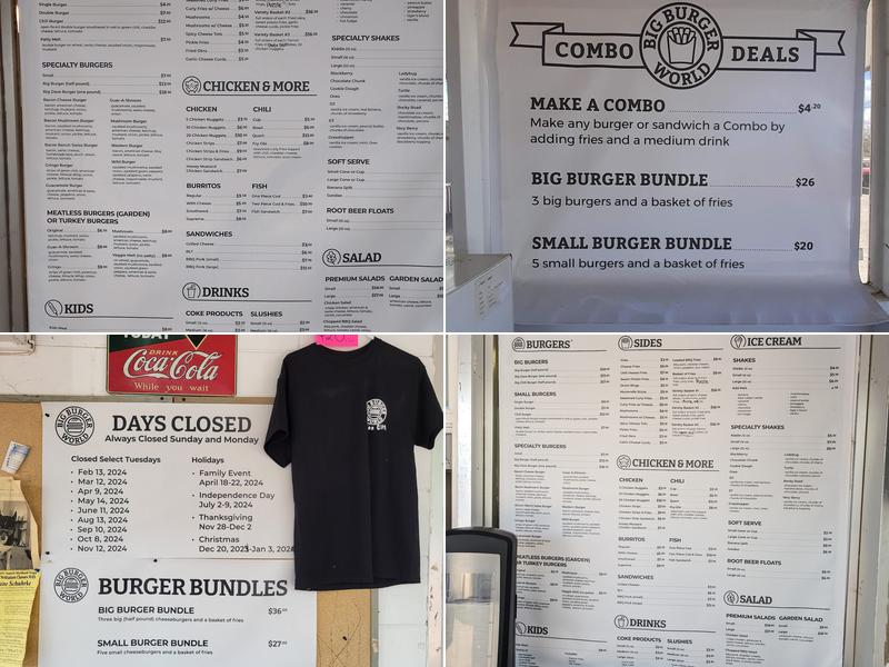 Big Burger World Menu