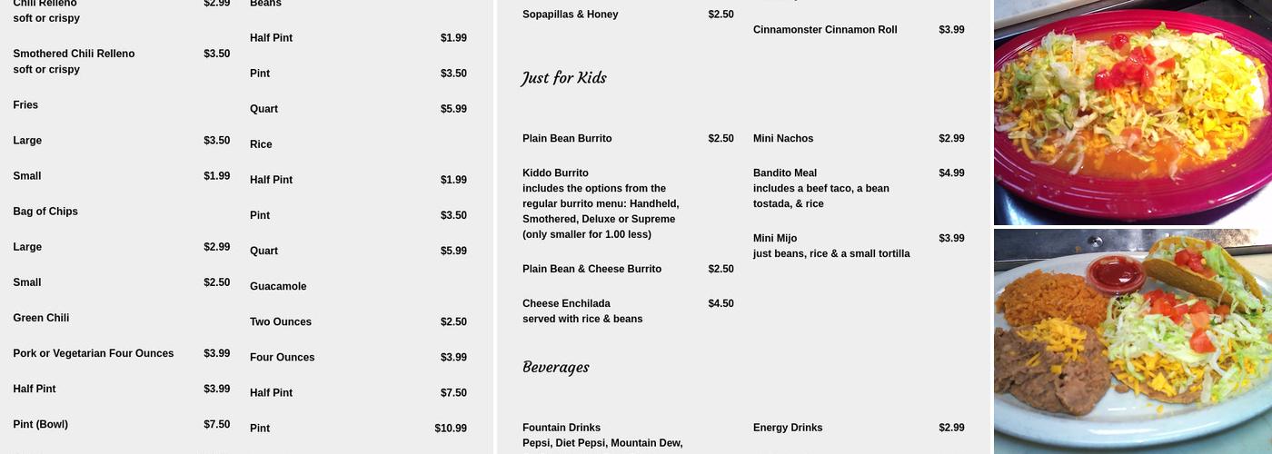 Alberto's Express Menu