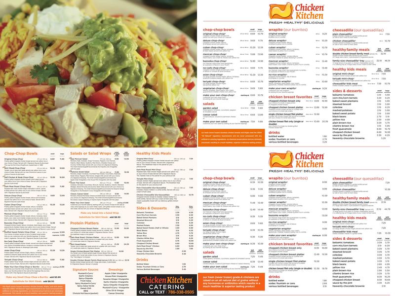 Chicken Kitchen Menu
