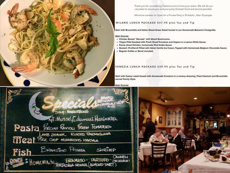 Trattoria Luna Menu