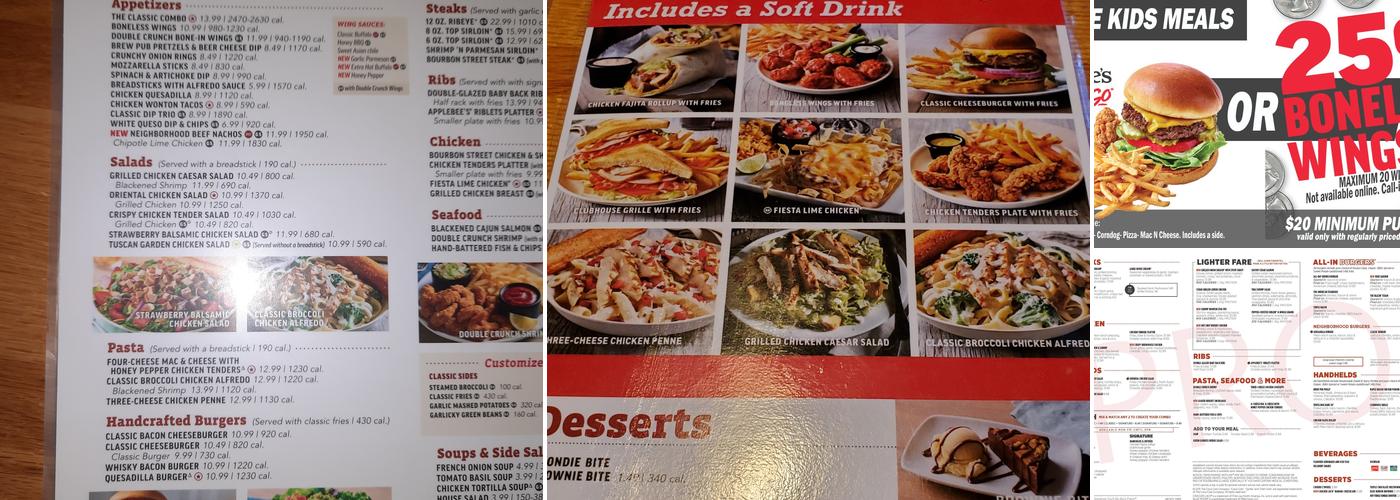 Applebee's Grill + Bar Menu
