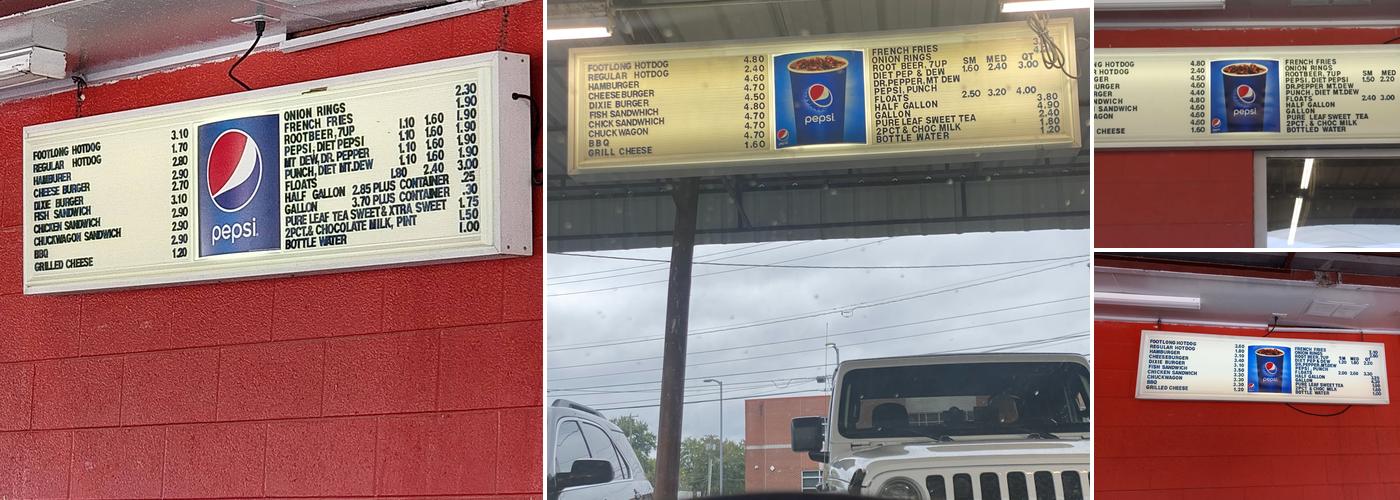 Root Beer Stand Menu