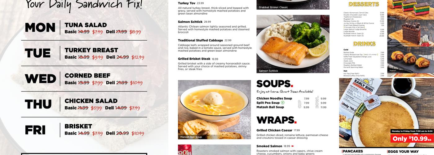 Roasters 'N Toasters Menu