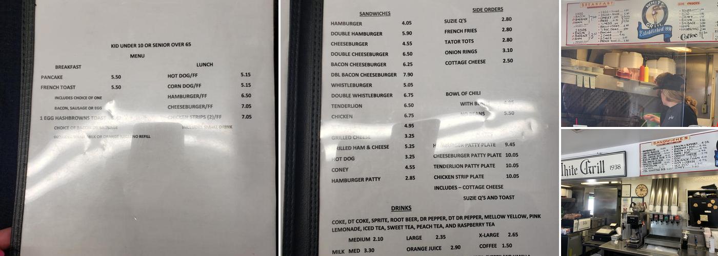 White Grill Menu