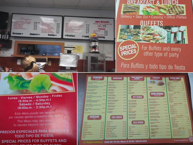 La Tinajita Cafe Menu