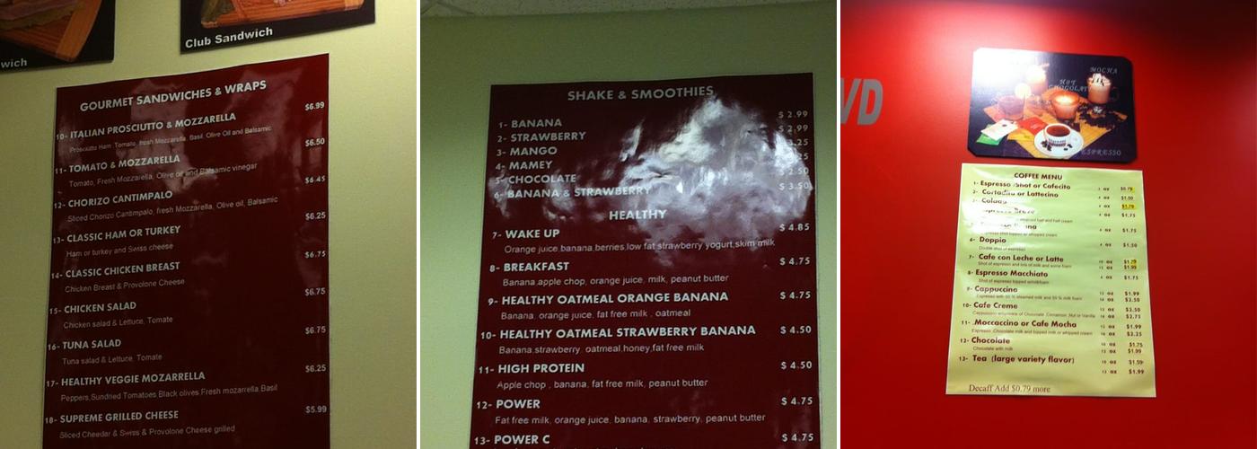 Cafe-Bistro of the Boulevard Menu