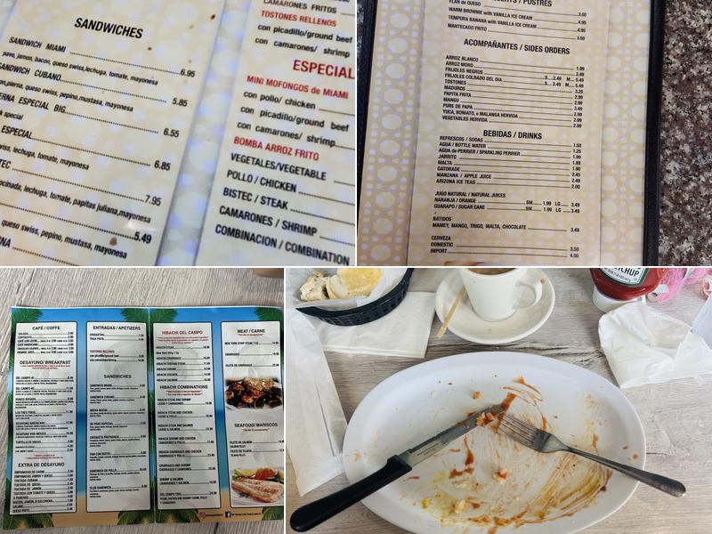 Del Campo Latin Food & Cafe Menu