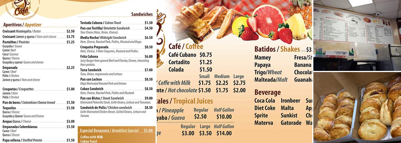 Carlito's Café Menu