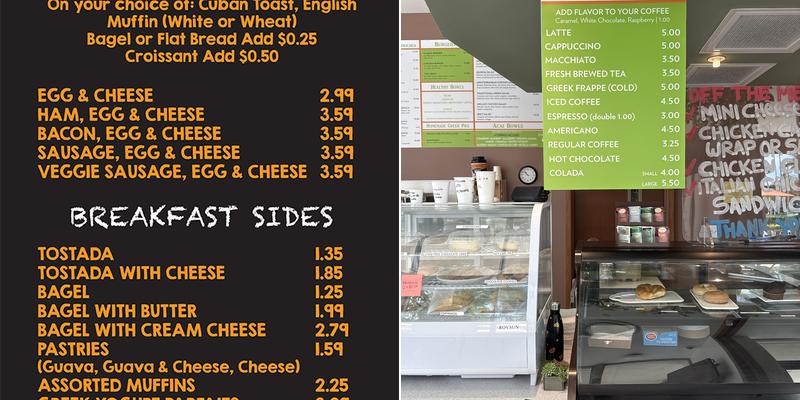 Sebastian's Cafe Menu