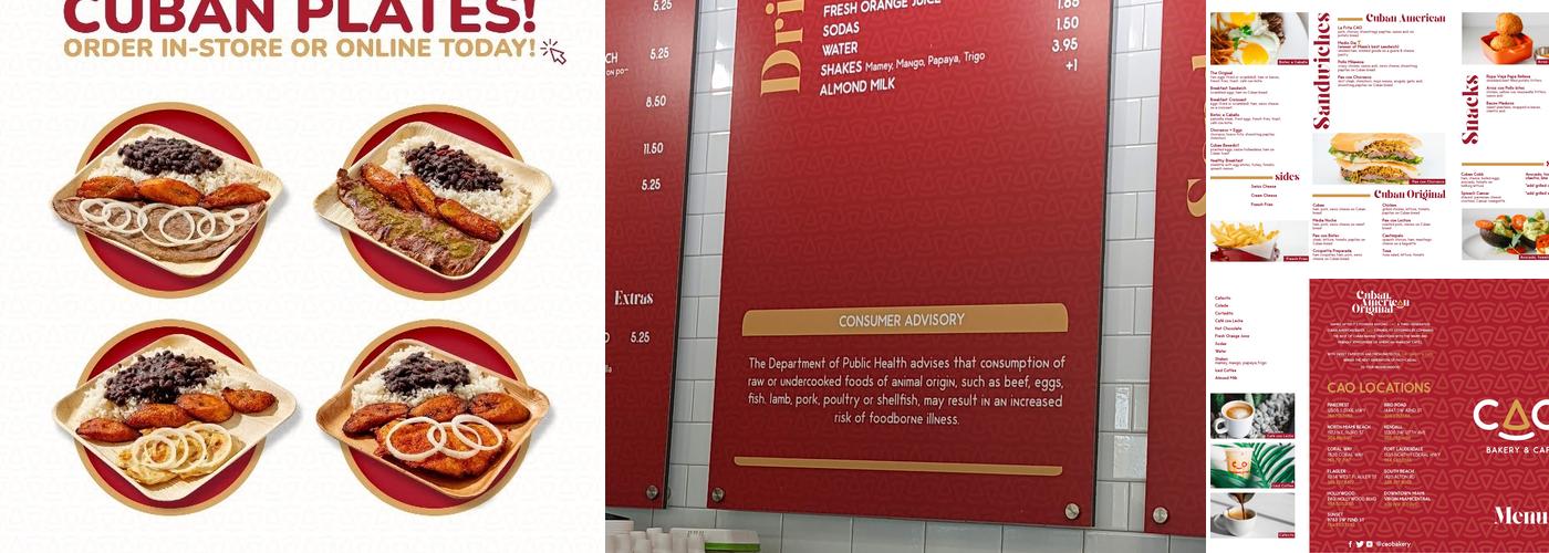 CAO Bakery & Cafe Menu