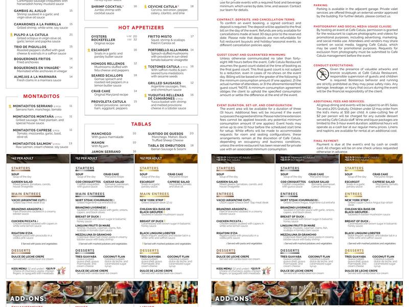 Café Catula Menu